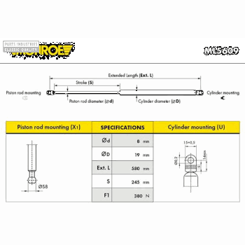 GASDEMPER ACHTERKLEP GASDEMPER ACHTERKLEP
